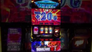 また薄いところ引いてる‼️パチスロ【バイオハザードre2】6.5号機