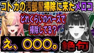 虎姫コトカの汚部屋でGや臭いバイオハザードモンスターに振り回されながら掃除する狂蘭メロコ【にじさんじ/KotokaTorahime/MelocoKyoran/にじさんじEN/にじさんじ切り抜き】