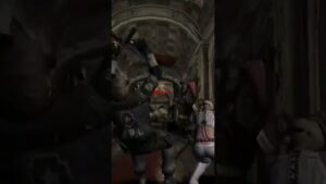 バイオハザード４鎧騎士のトラップを避けるシーン