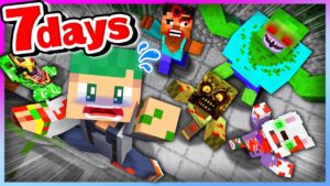 【映画】1週間ゾンビが15000体いるバイオハザードな世界で生き残れ！🧟🧟‍♀️💨『7days』【まいくら・マインクラフト】よろずや🍭